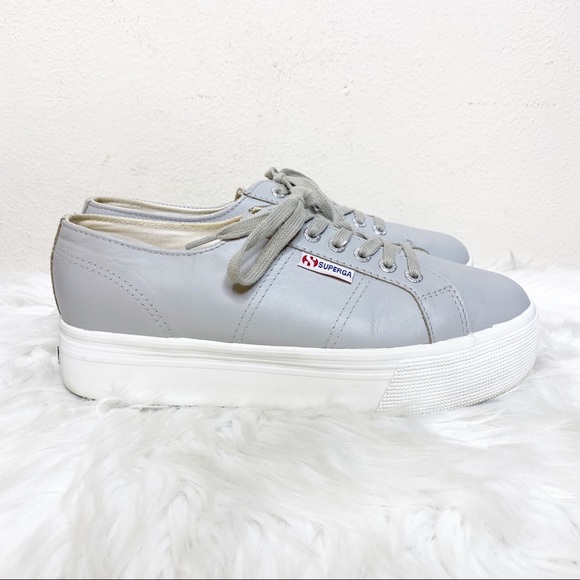 superga leather platform